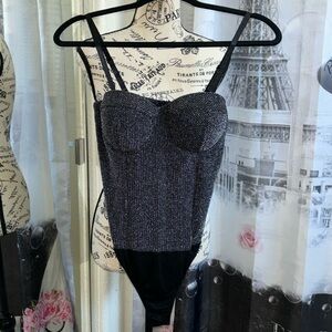 NWT Say What Glitter Bodysuit
